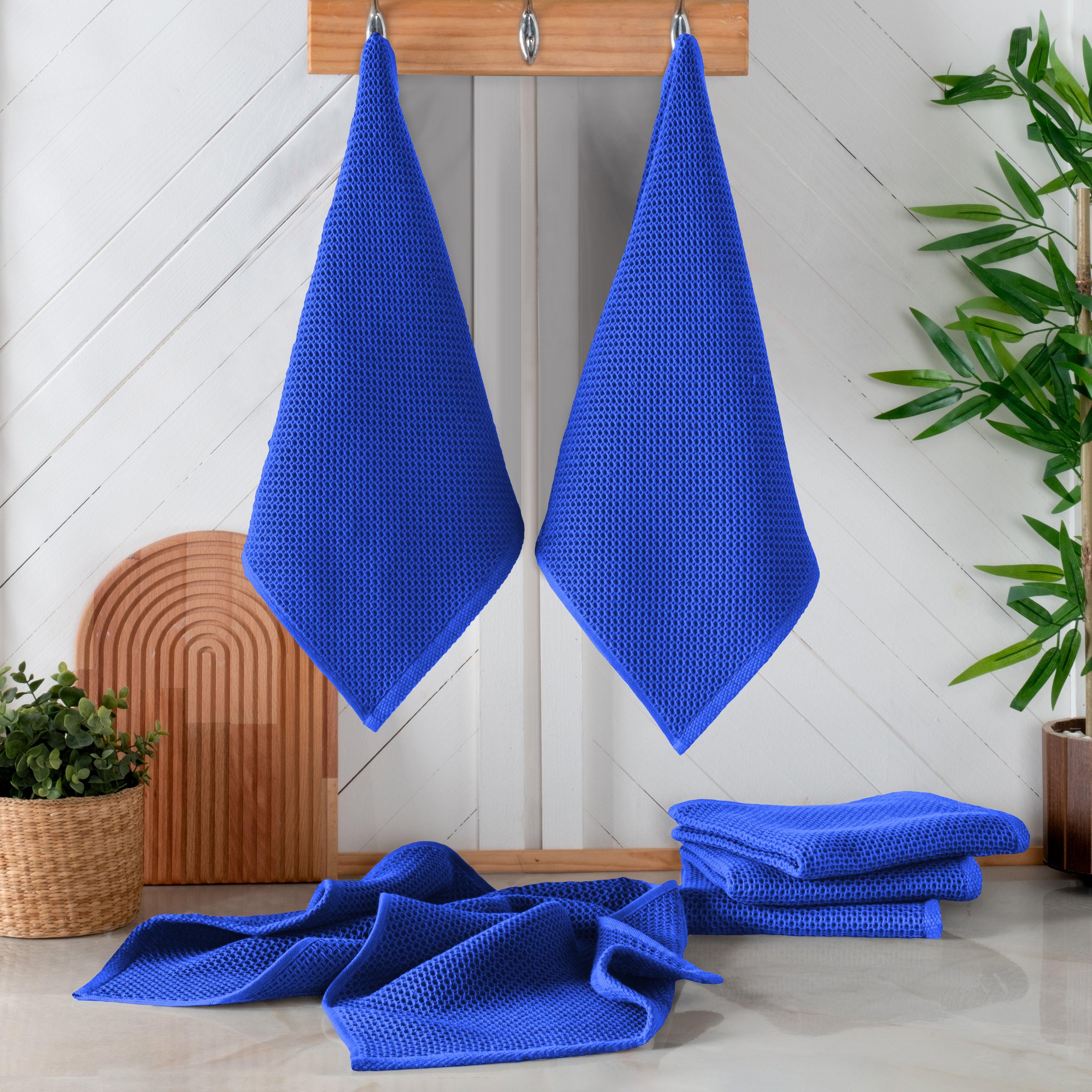 6-Pack Turkish Cotton Waffle Wave Kitchen Towels