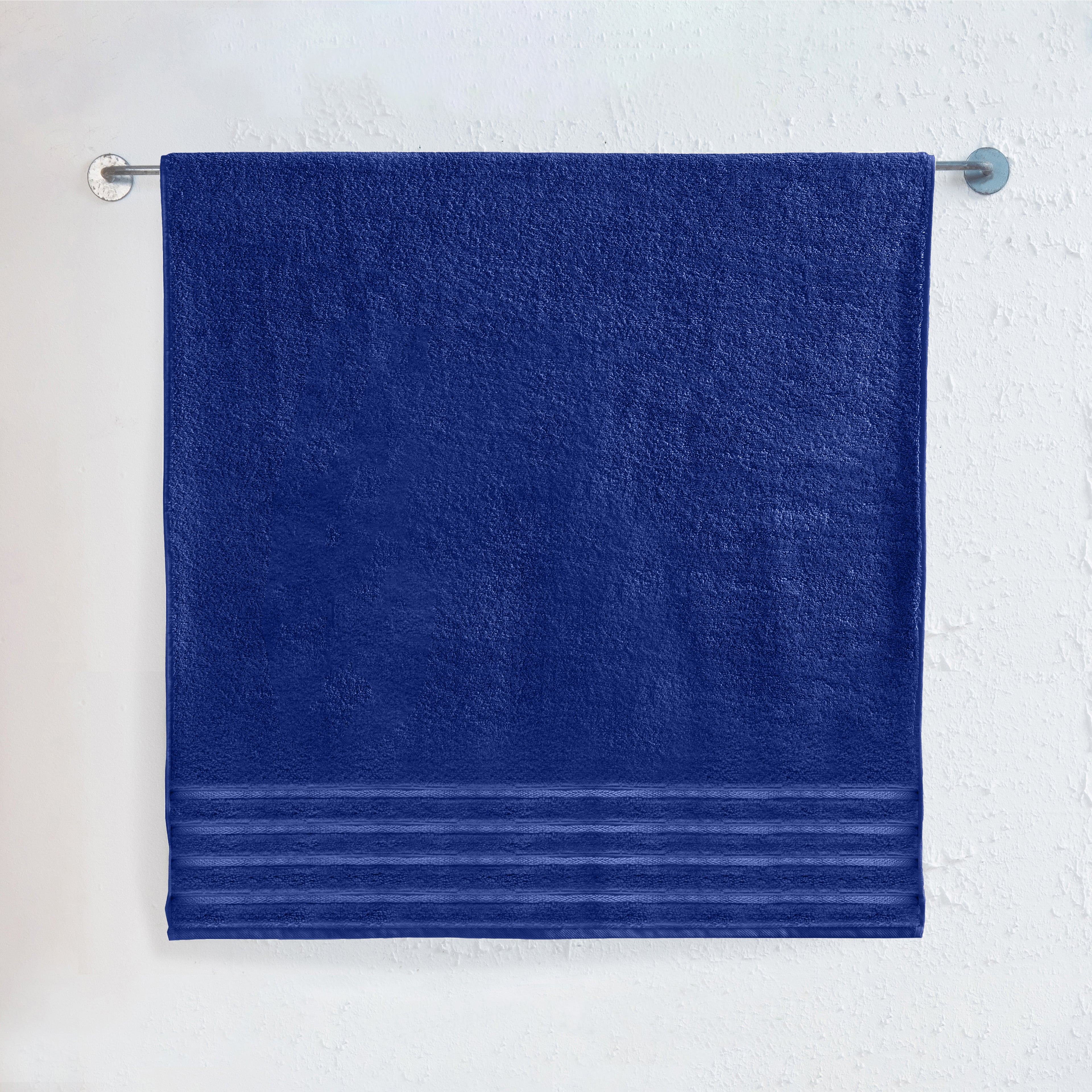 1-Piece Premium Turkish Cotton 4 Lines Stripe Jumbo Towel, 35x 70 inch