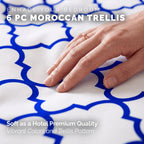 6-Piece Moroccan Trellis Printed Pattern - Soft as a Hotel Premium Quality