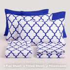 6-Piece Moroccan Trellis Printed Pattern - Soft as a Hotel Premium Quality