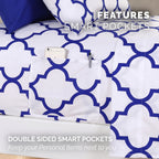 6-Piece Moroccan Trellis Printed Pattern - Soft as a Hotel Premium Quality