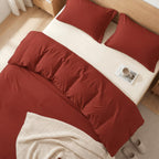 Essential 3-Piece Solid Duvet Cover Set