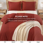 Essential 3-Piece Solid Duvet Cover Set