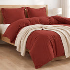 Essential 3-Piece Solid Duvet Cover Set