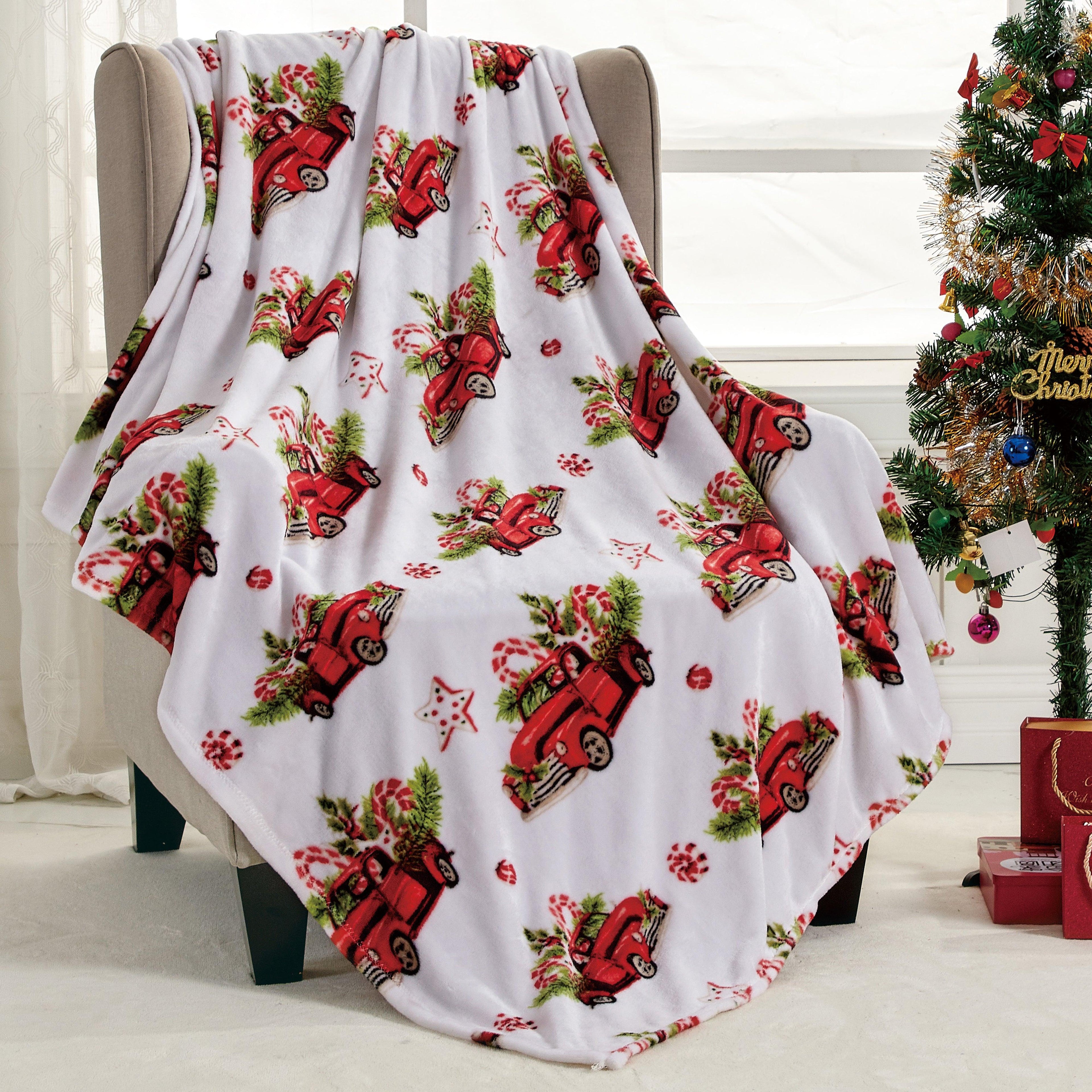 50" x 60" Holiday Velvet Plush Blanket Throw - 50 x 60 inches