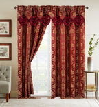 Set of 2 Saffa Jacquard Look Curtain Panels - 54" W x 84" L