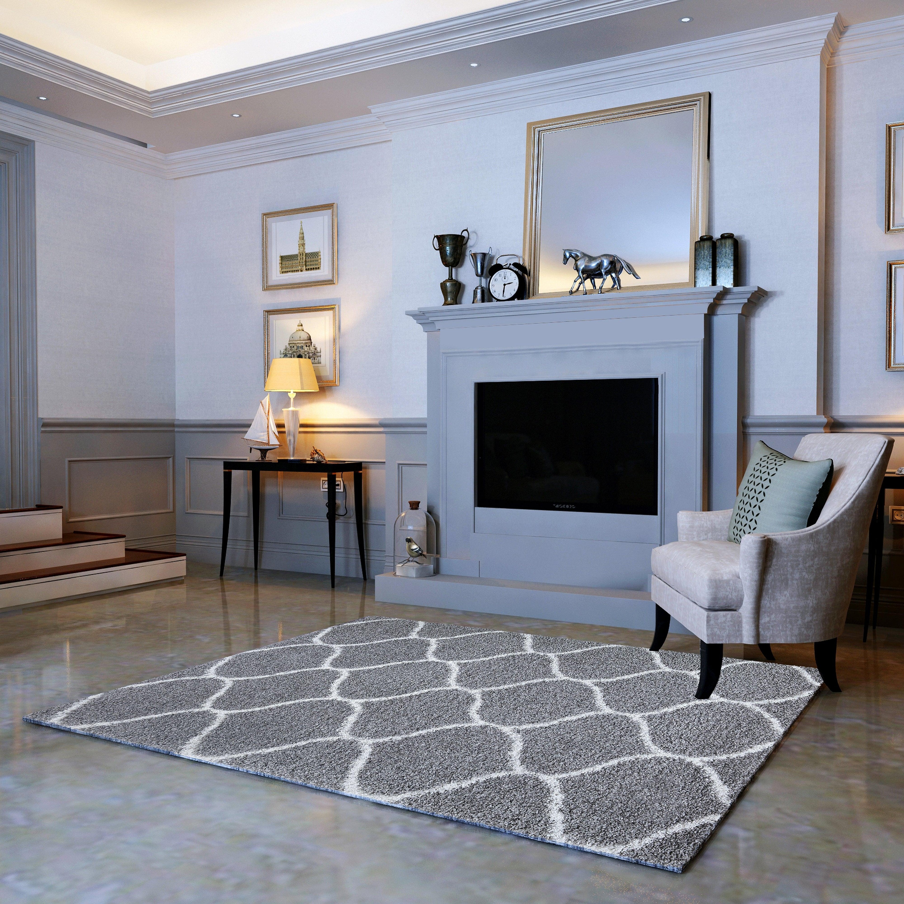 5' x 7' -  8' x 10' Rectangle Shaggy Area Rug