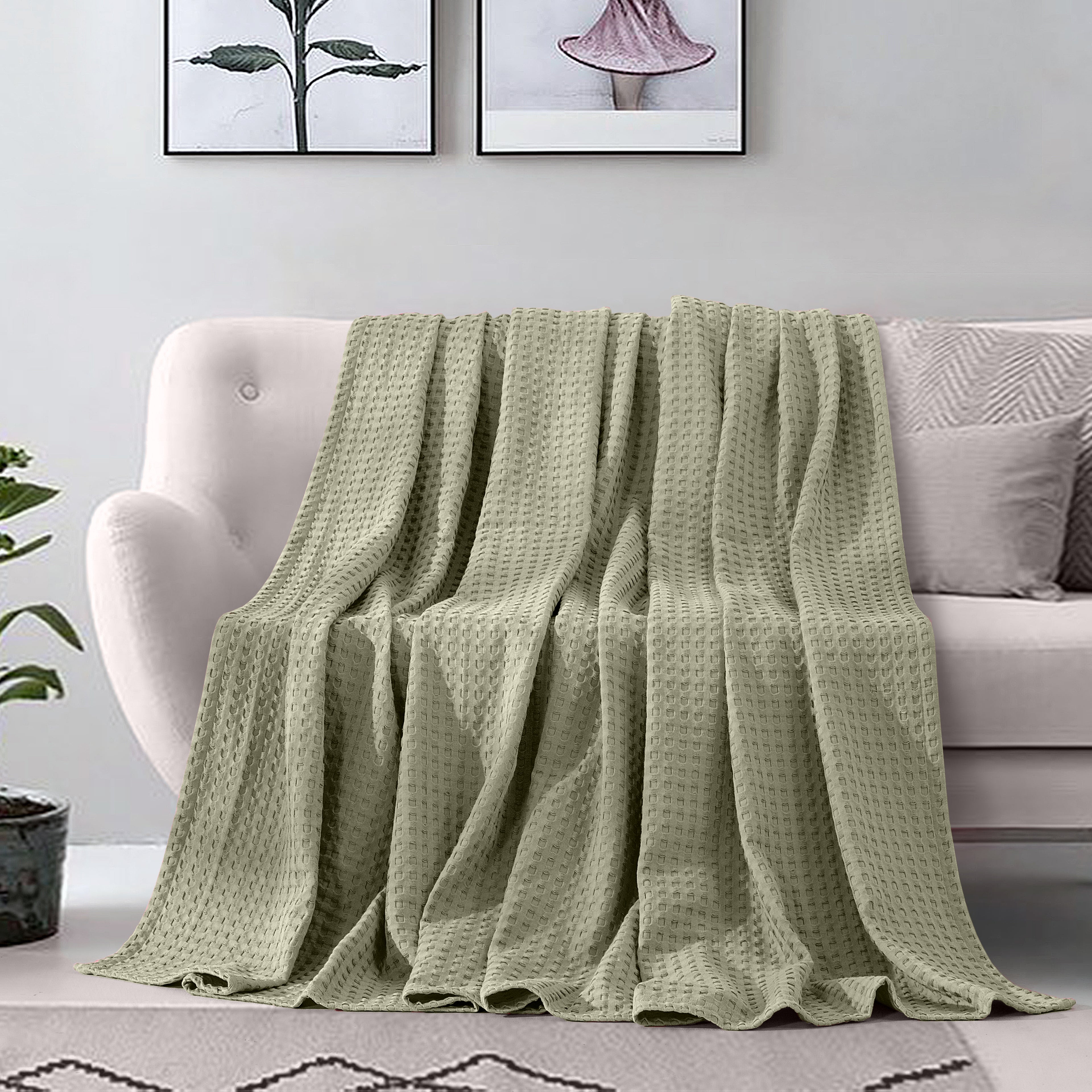 Cotton Waffle Blanket