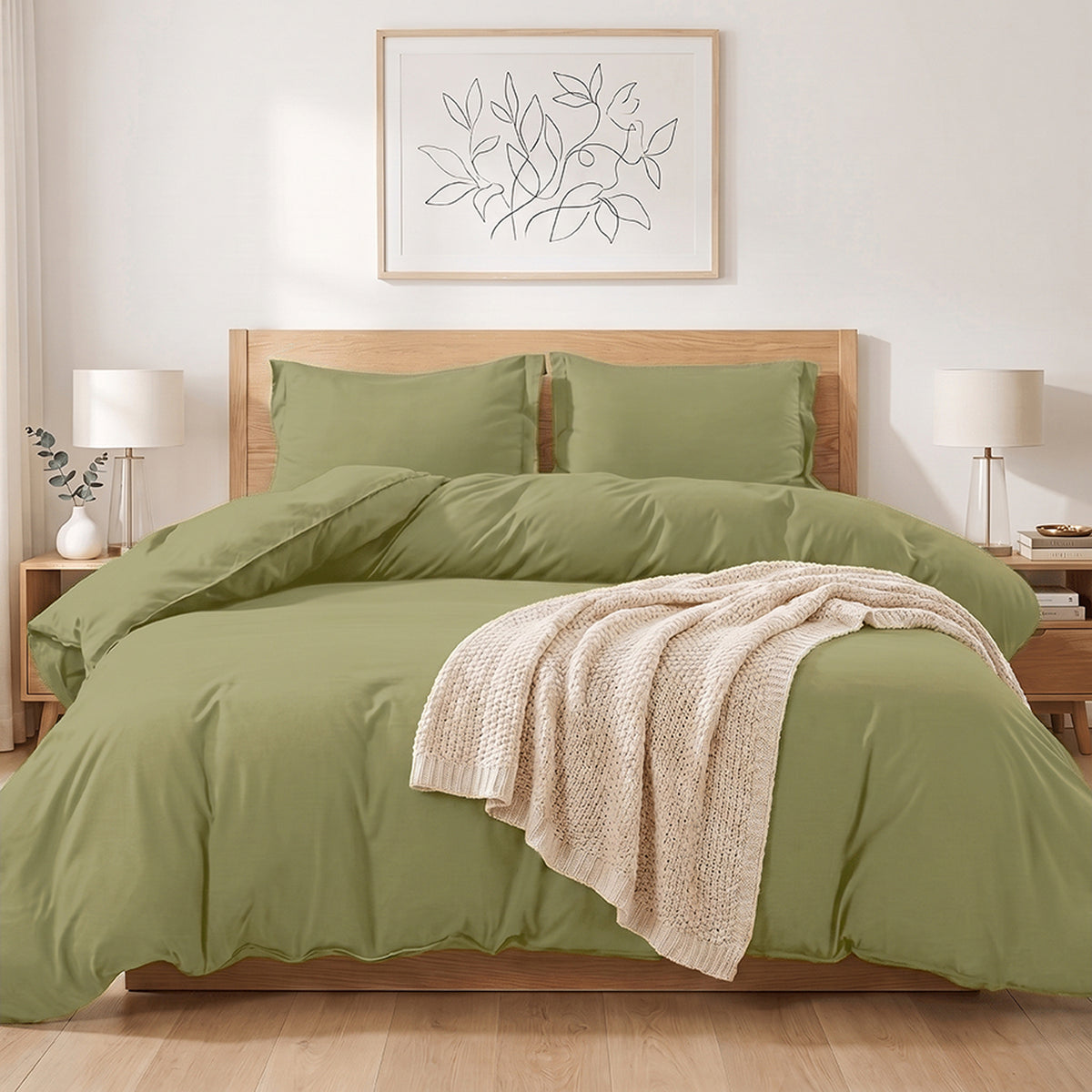 Essential 3-Piece Solid Duvet Cover Set