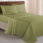 Essential 4-Piece 3-Line Embroidery Sheet Set, Soft as a Hotel Premium Quality,  Moody Shades