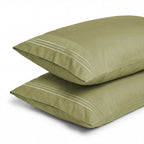 Set of 2 Pillowcases- 3 Line Embroidery
