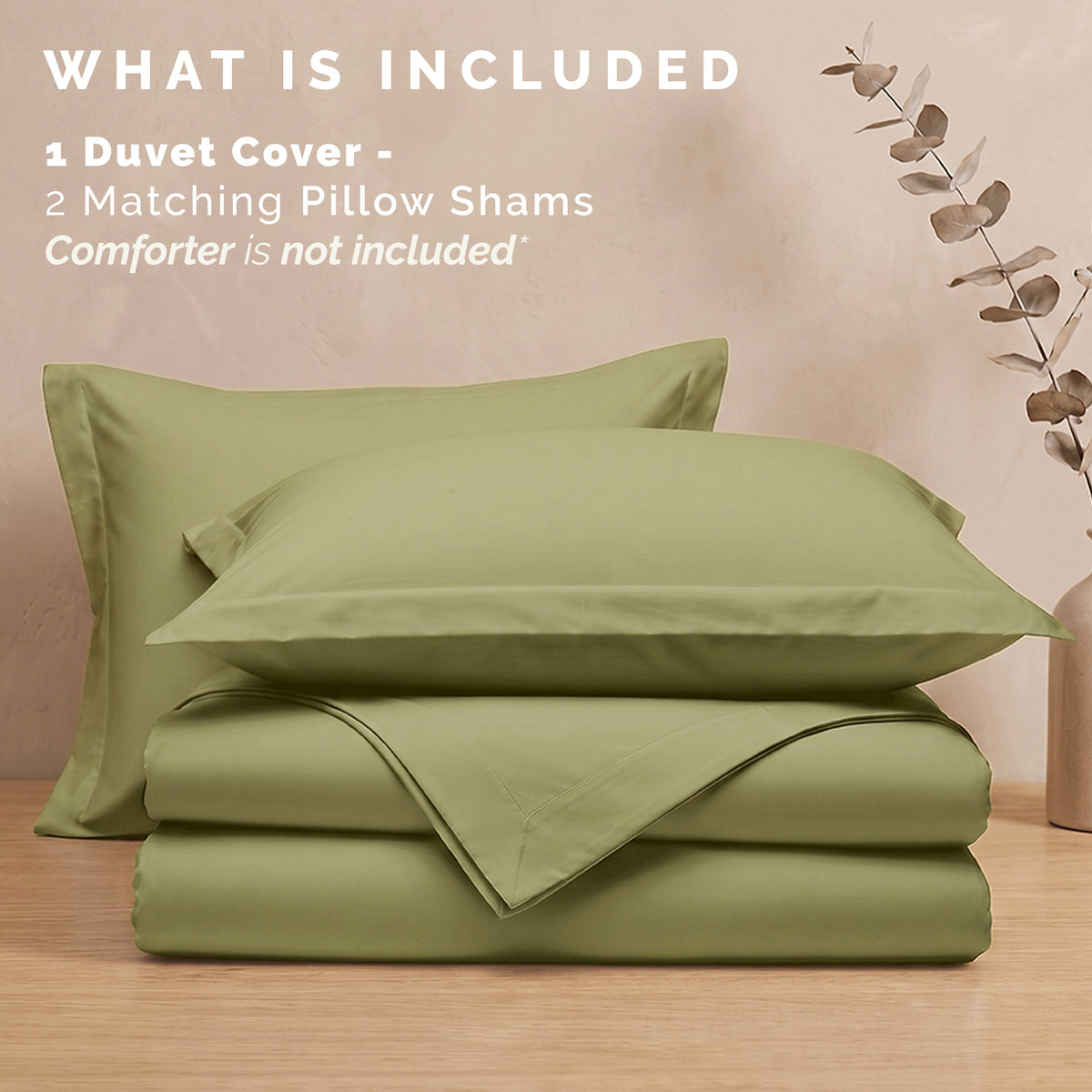 Essential 3-Piece Solid Duvet Cover Set