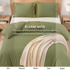 Essential 3-Piece Solid Duvet Cover Set