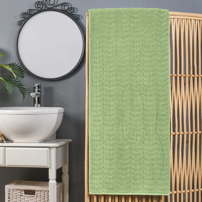 Elegant Comfort 1-Piece Premium Turkish Cotton Braided Oversized Bath Sheet Towel 40 x 80 Inch