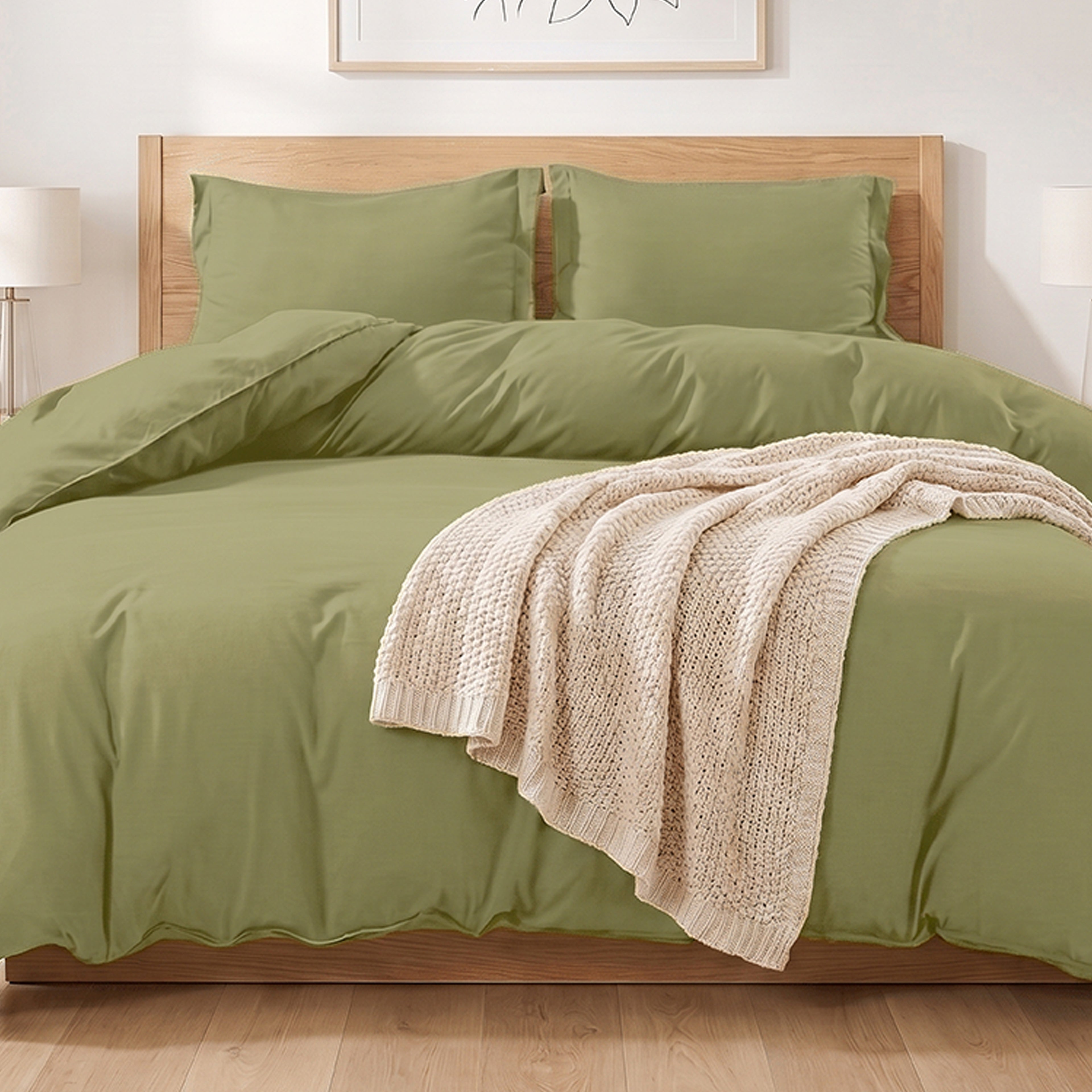 Essential 3-Piece Solid Duvet Cover Set