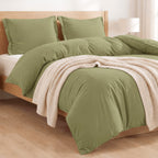 Essential 3-Piece Solid Duvet Cover Set