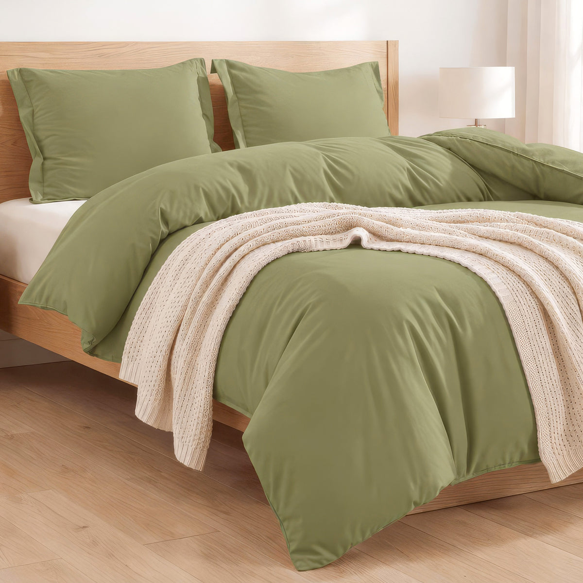 Essential 3-Piece Solid Duvet Cover Set