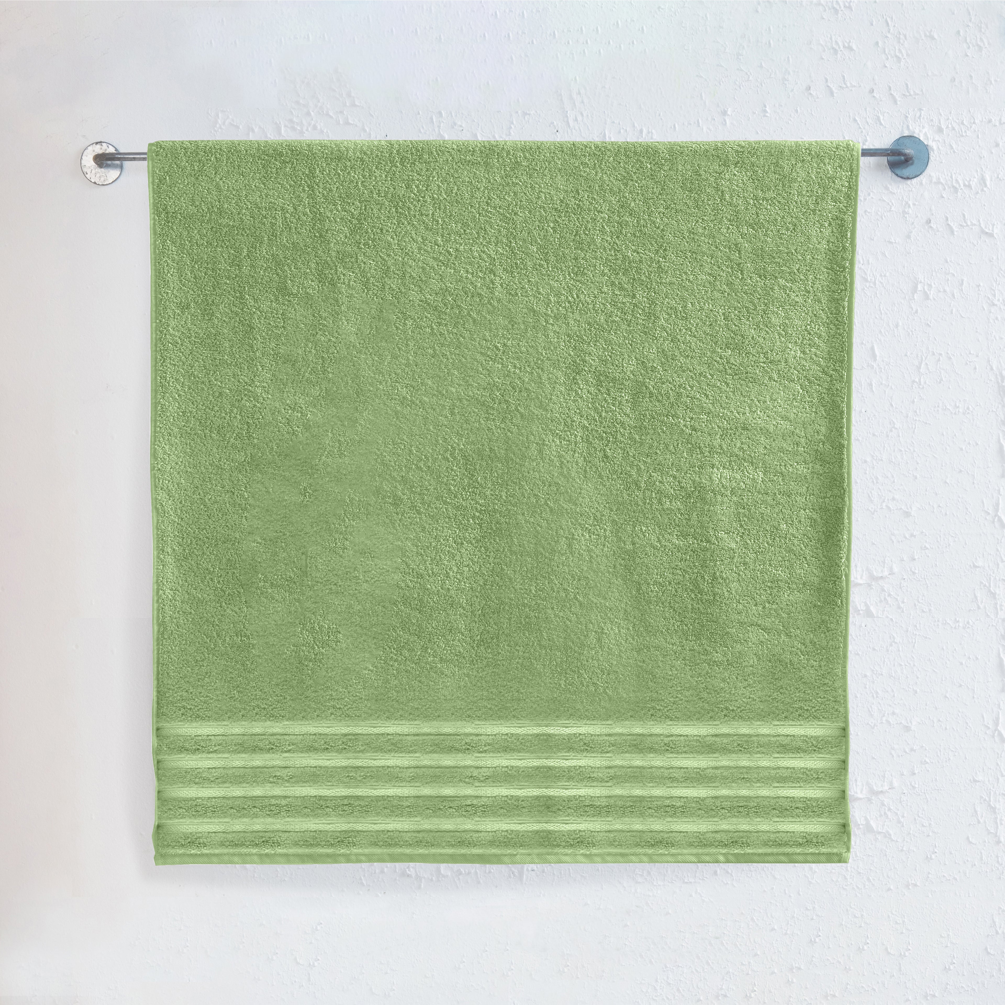 1-Piece Premium Turkish Cotton 4 Lines Stripe Jumbo Towel, 35x 70 inch