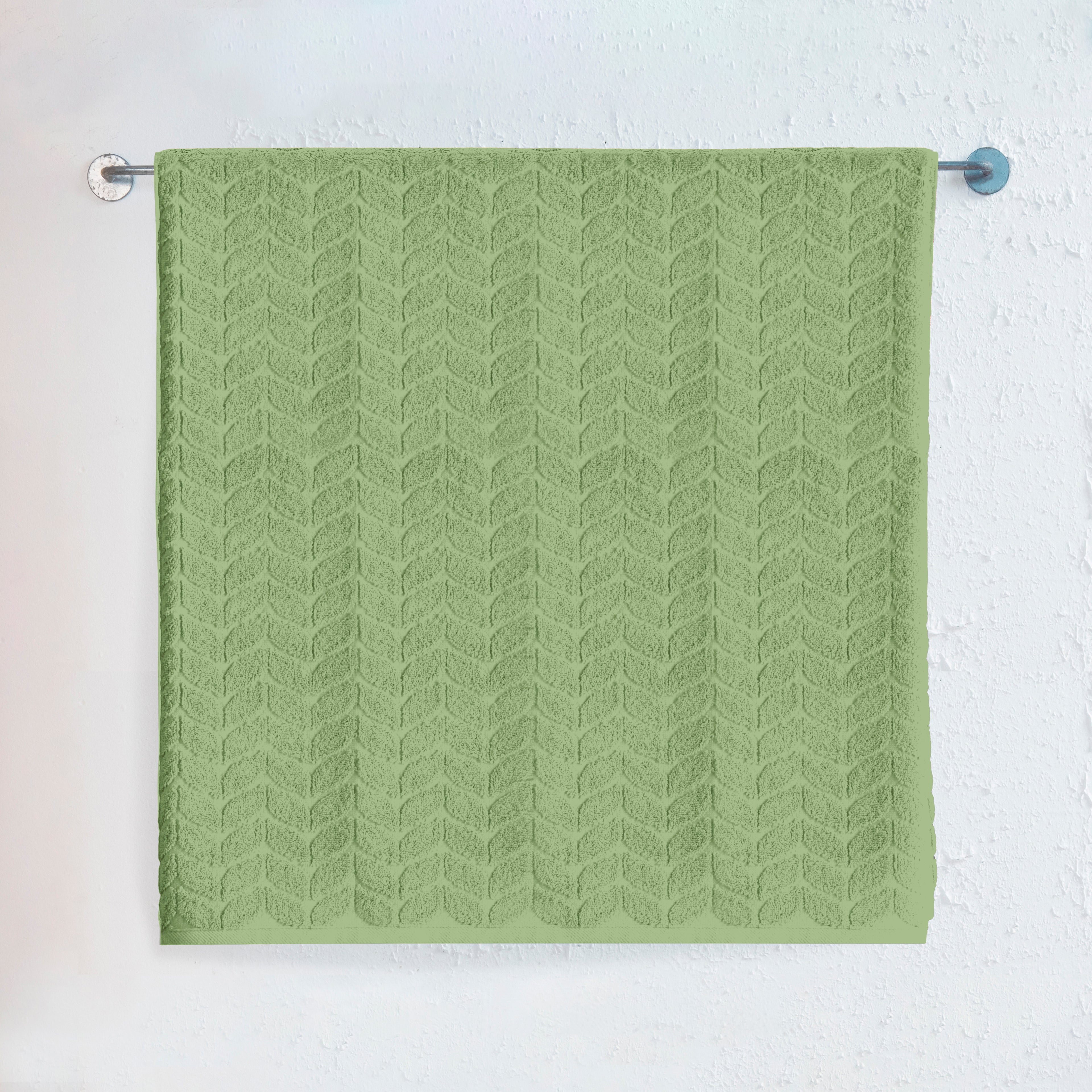 1-Piece Premium Turkish Cotton Braided Jumbo Towel, 35x 70 inch