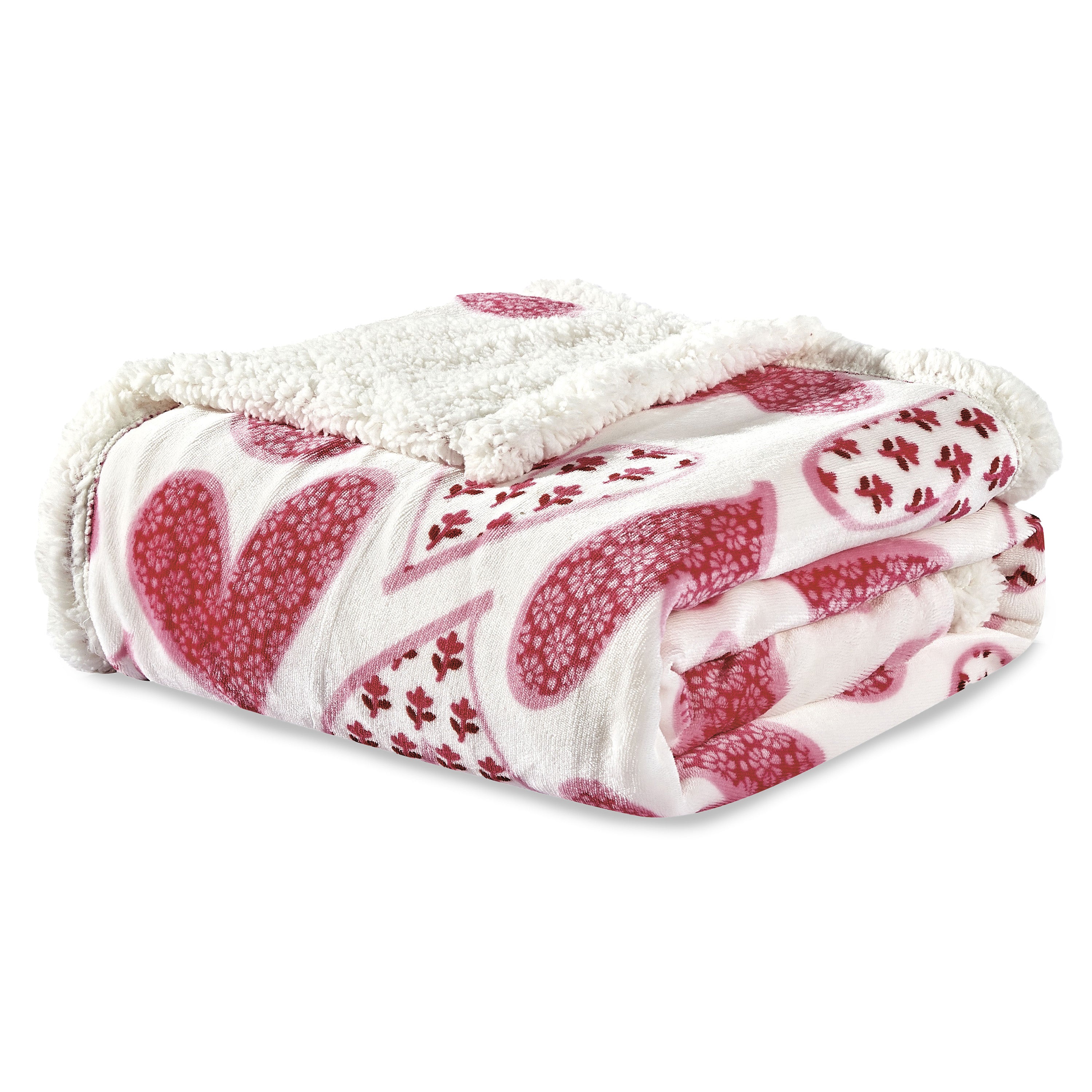 50" x 60" Printed Sherpa Back Throw
