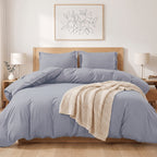 Essential 3-Piece Solid Duvet Cover Set