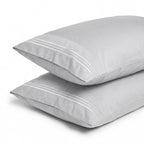 Set of 2 Pillowcases- 3 Line Embroidery