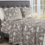 4-Piece Holiday Christmas Velvet Plush Flannel Sheet Set