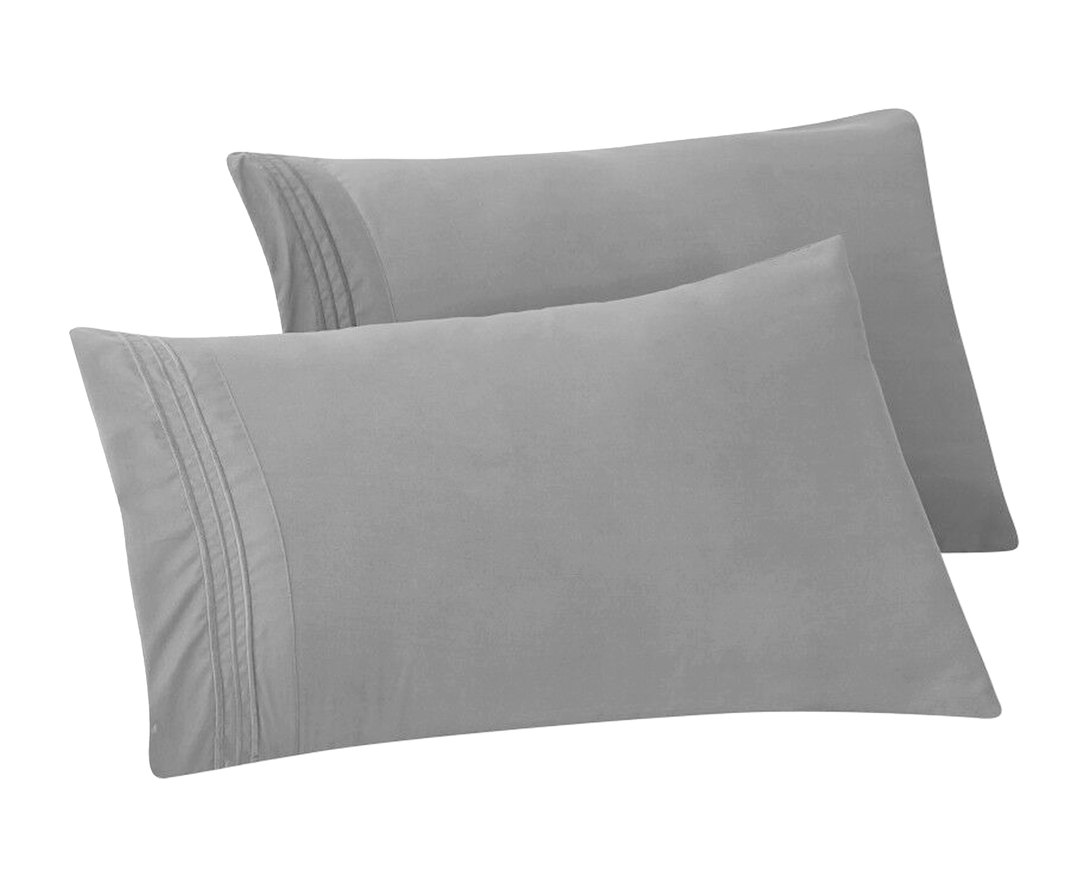 Set of 2 Pillowcases- 3 Line Embroidery
