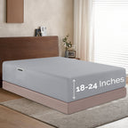 Extra Deep Pocket 18"-24" Single Fitted Sheet for High Mattress, Bright Shades