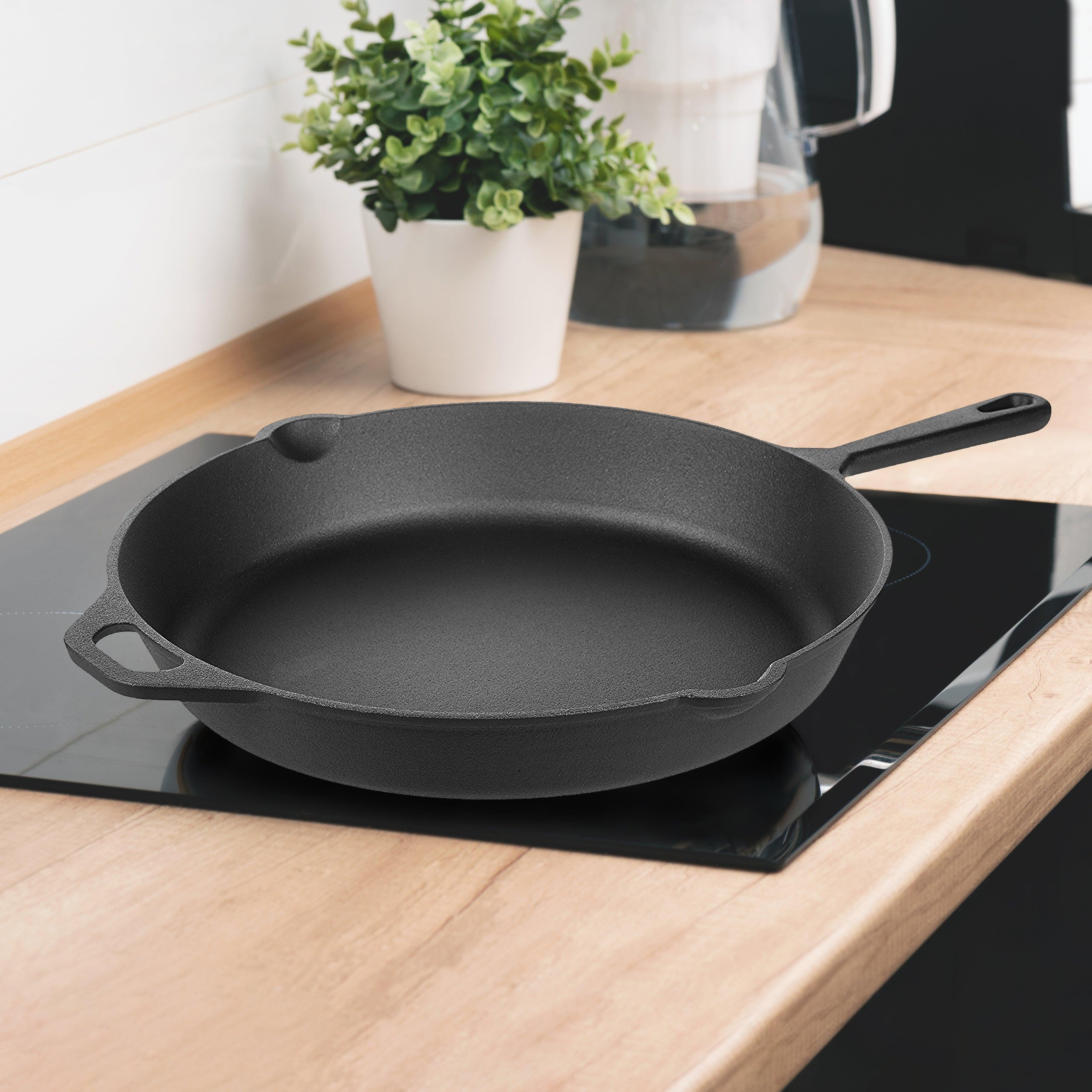 Nonstick Pan, Premium Pre-Seasoned Cast Iron Skillet