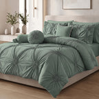 10-Piece Sunflower Comforter Set - Includes 4-Piece Sheet Set with Double Sided Storage Pockets
