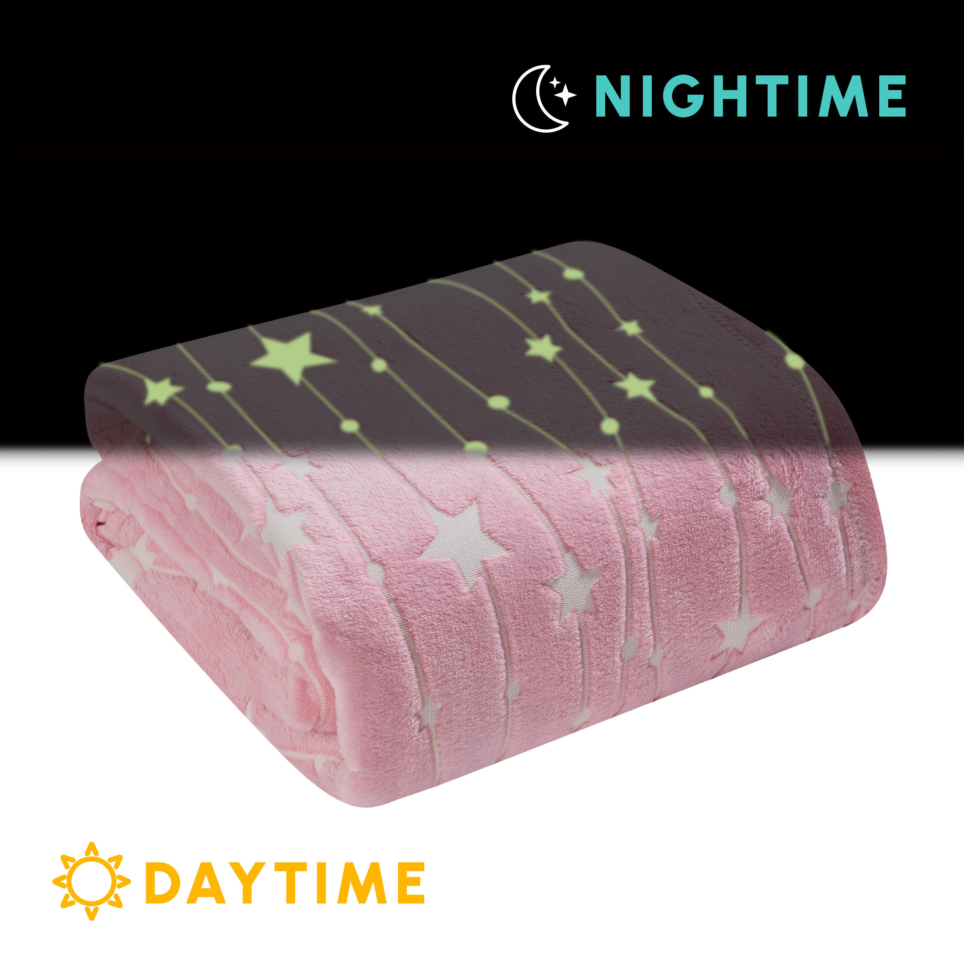 Glow In the Dark 50" x 60" Throw Blanket - Velvety Feel, 50 X 60 inches