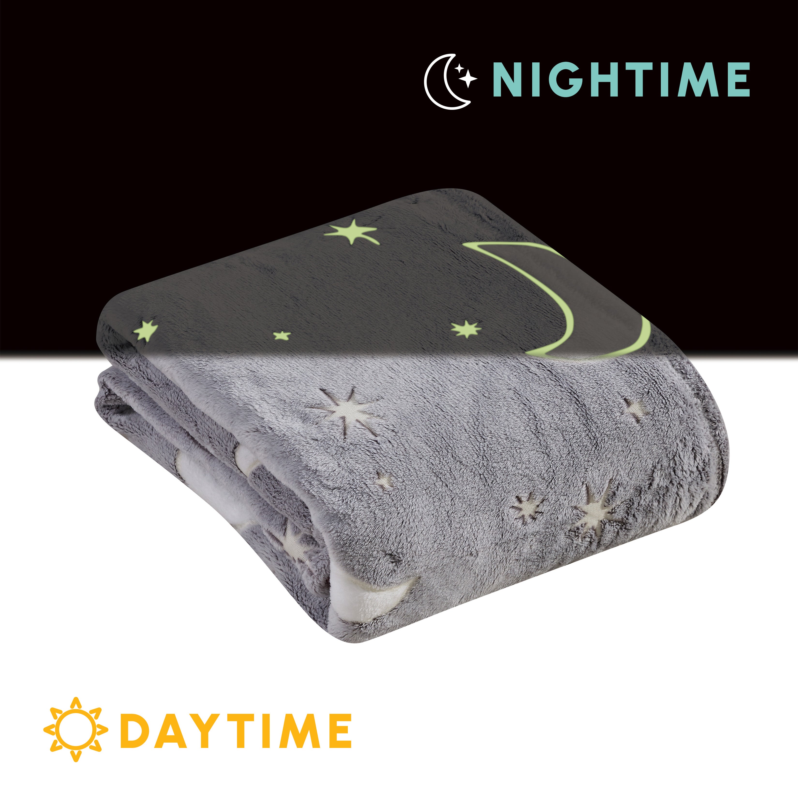 Glow In the Dark 50" x 60" Throw Blanket - Velvety Feel, 50 X 60 inches