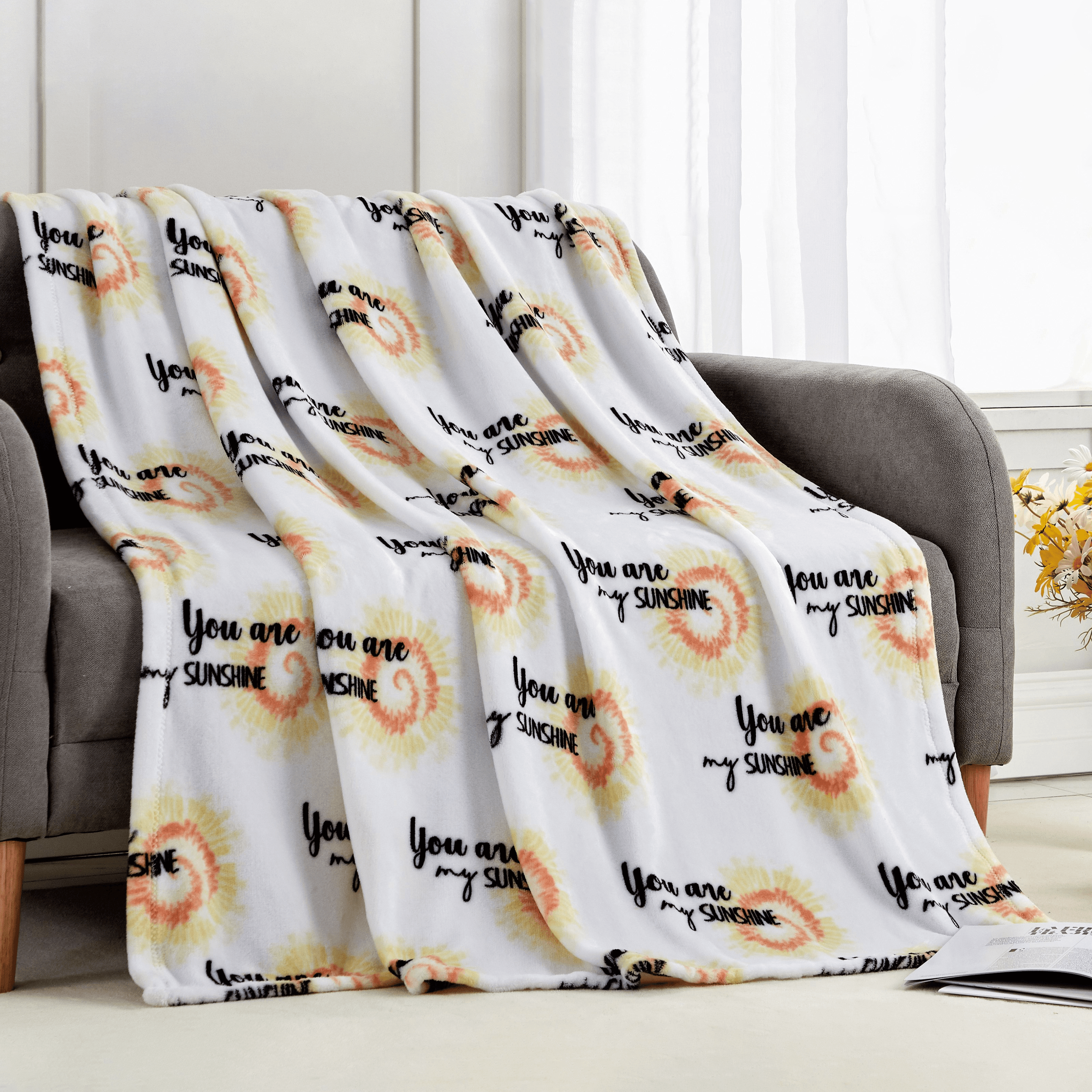 50" x 70" Decorative Flannel Fleece Throw Blanket
