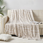 Printed Bed or Oversized Couch Blanket - Lightweight for All Season Warmth