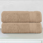 2-Pack Turkish Cotton Three Line Popcorn Bath Towel Set, 27 x 54 inch