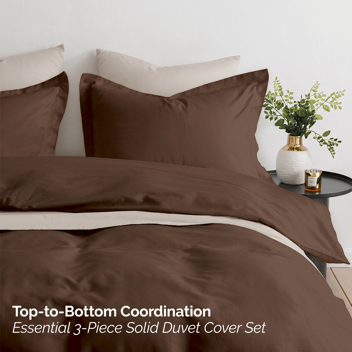 Essential 3-Piece Solid Duvet Cover Set