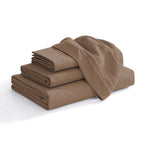 Extra deep 18-24 Inch Pocket 3 Line Embroidery, 4-Piece Sheet Set, Moody Shades