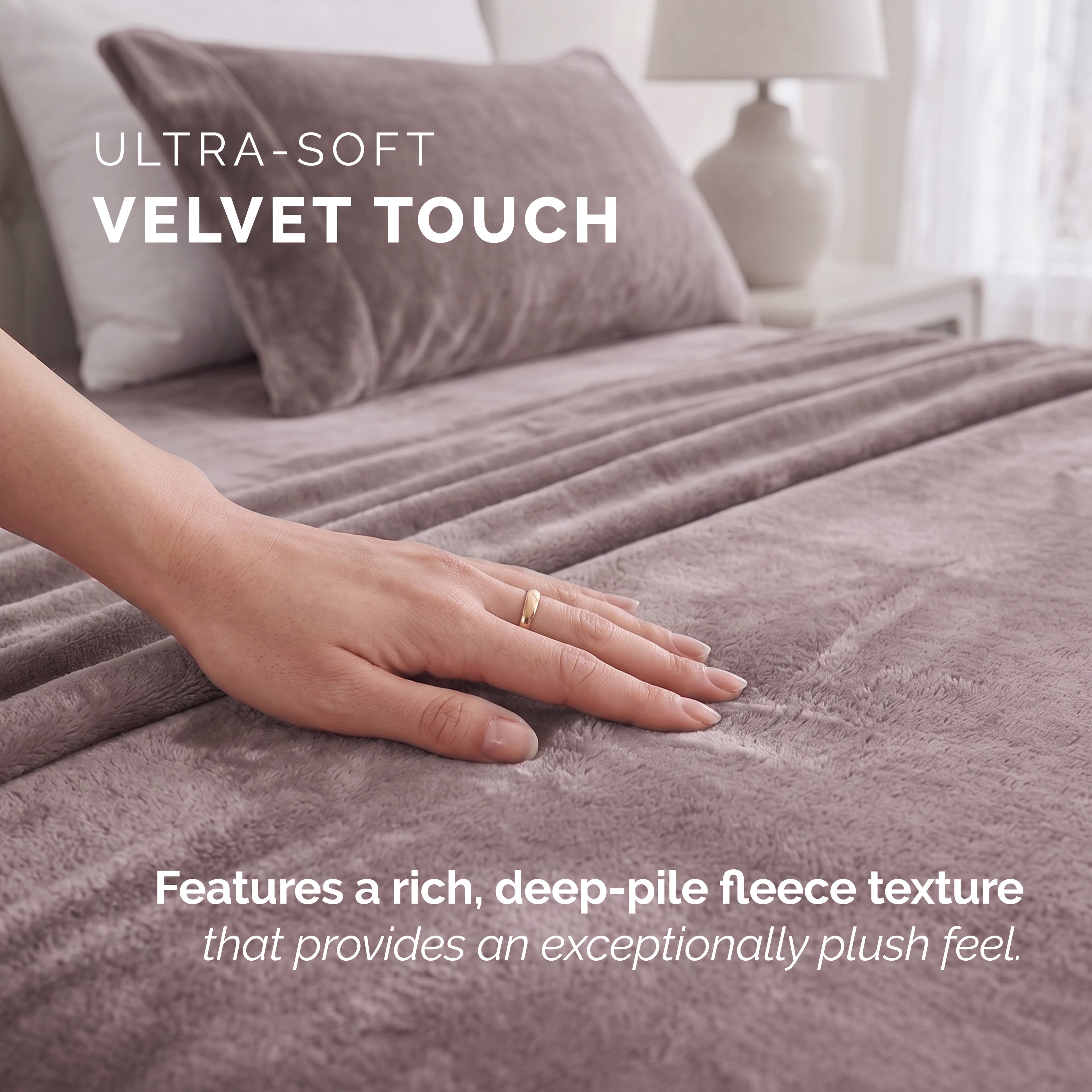 4-Piece Velvet Plush Flannel Sheet Set