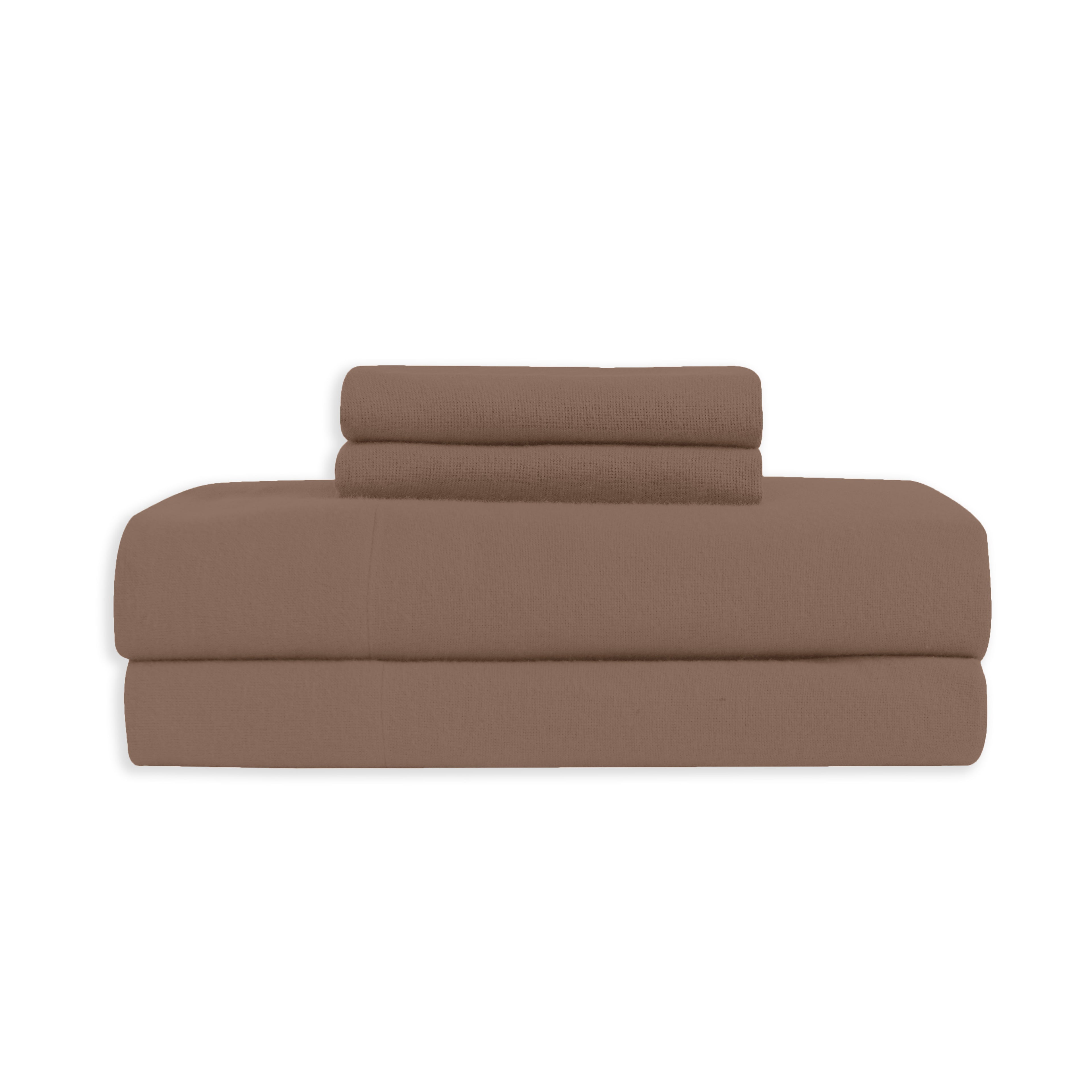 4-Piece Cotton Flannel Sheet Set - 100% Turkish Cotton