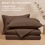 Essential 3-Piece Solid Duvet Cover Set