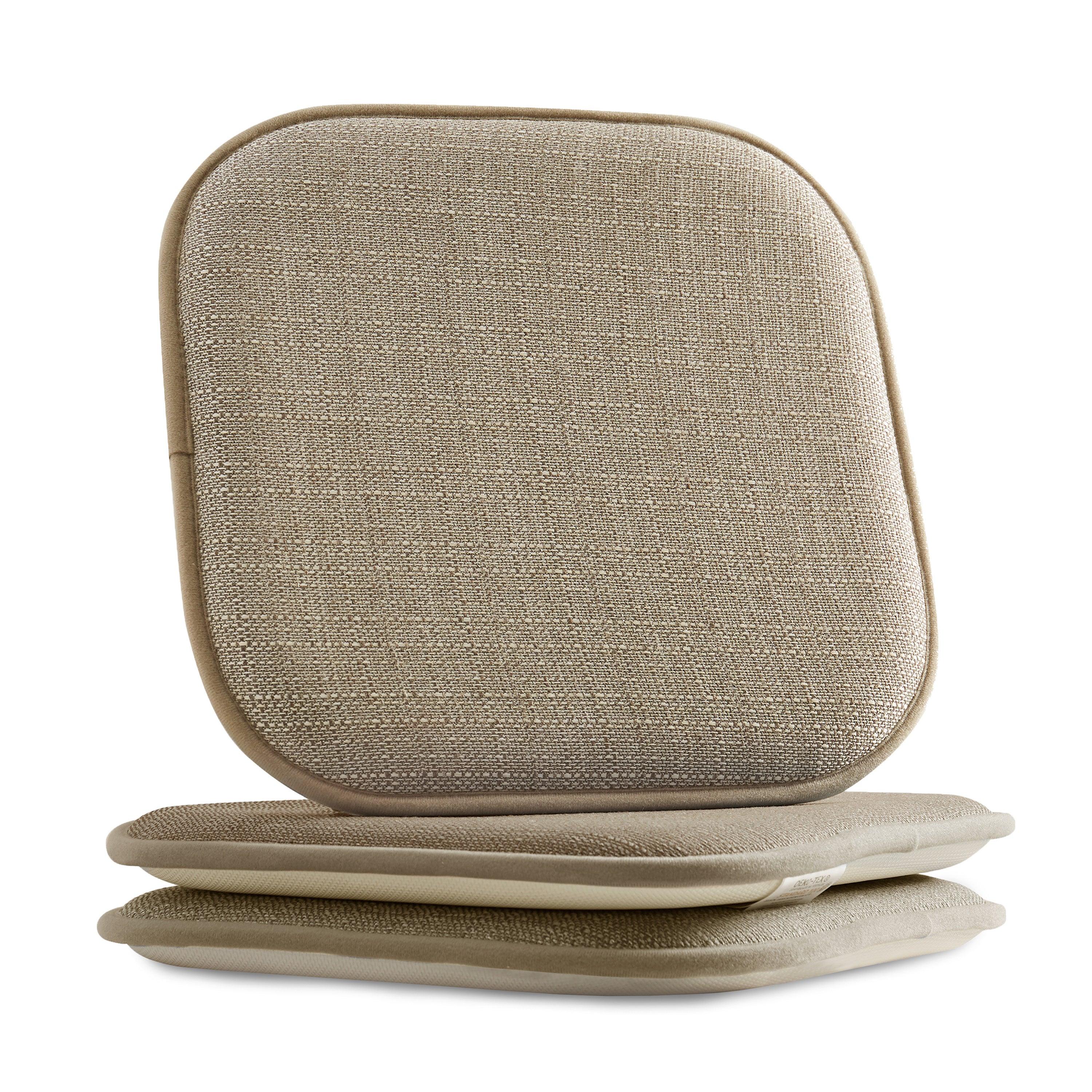 2-Pack Textured Chair Cushion Covers - Skid-Proof Rubber Backing