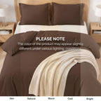 Essential 3-Piece Solid Duvet Cover Set