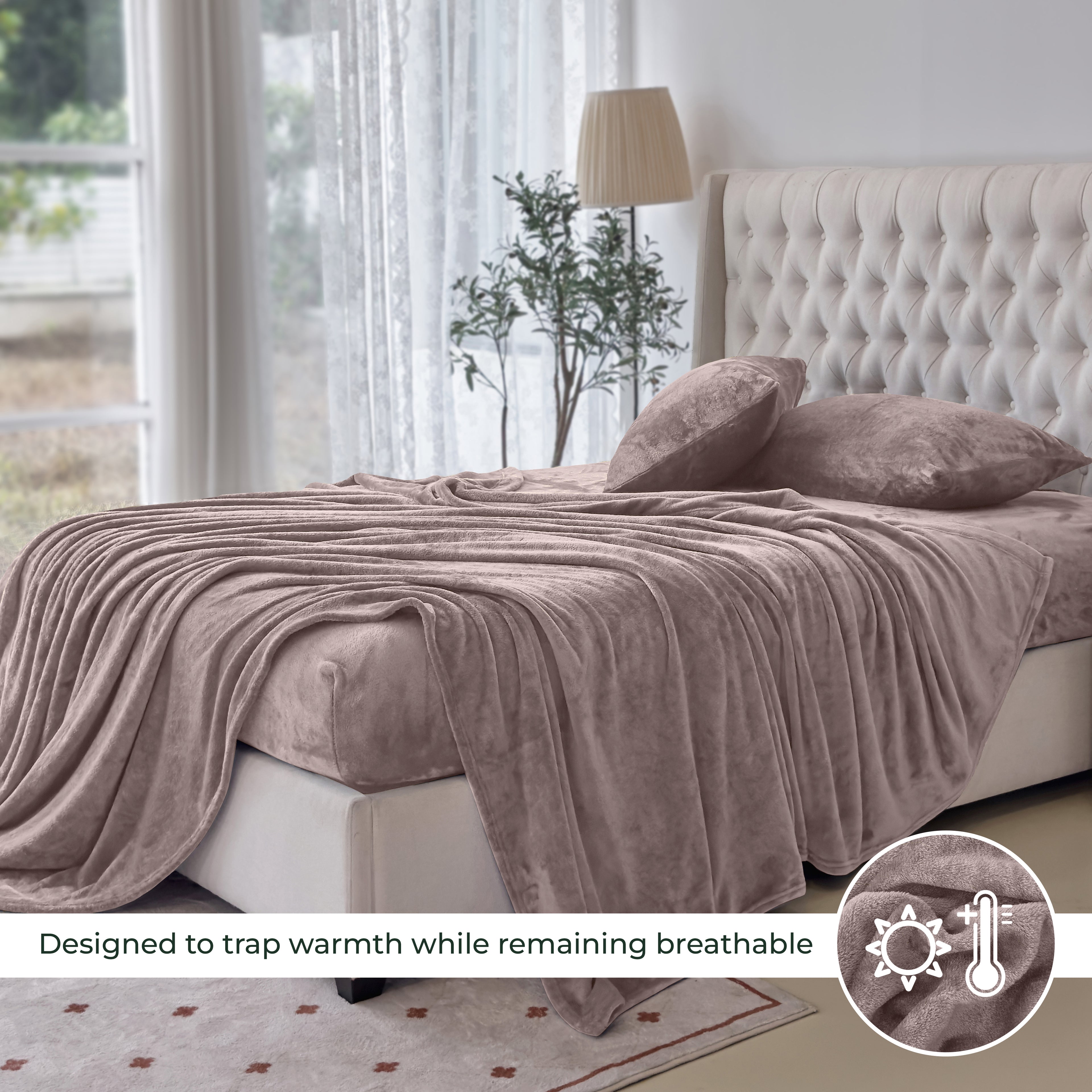 4-Piece Velvet Plush Flannel Sheet Set