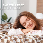 50" x 70"  Ultra Soft Checkered Knitted Throw Blanket