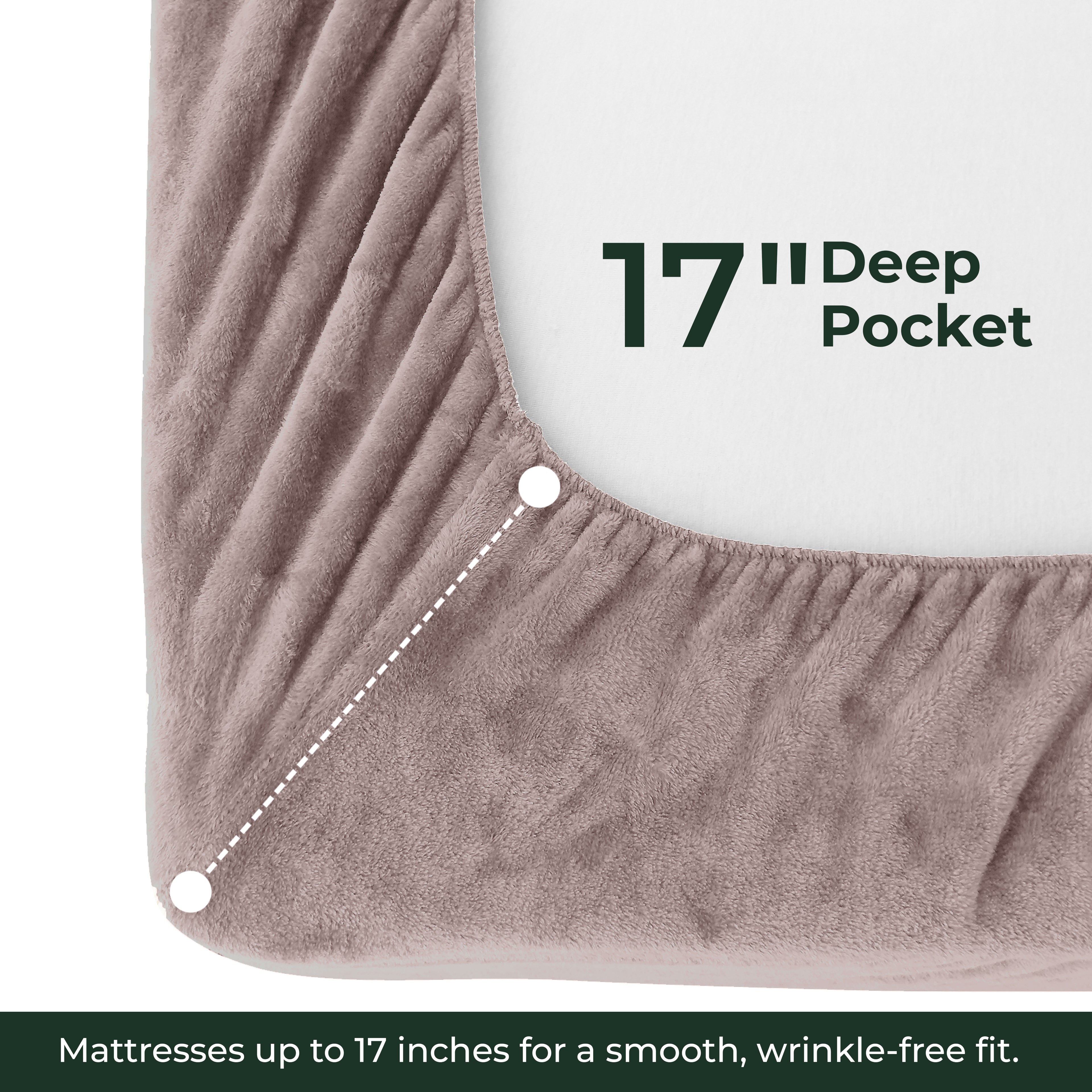 4-Piece Velvet Plush Flannel Sheet Set