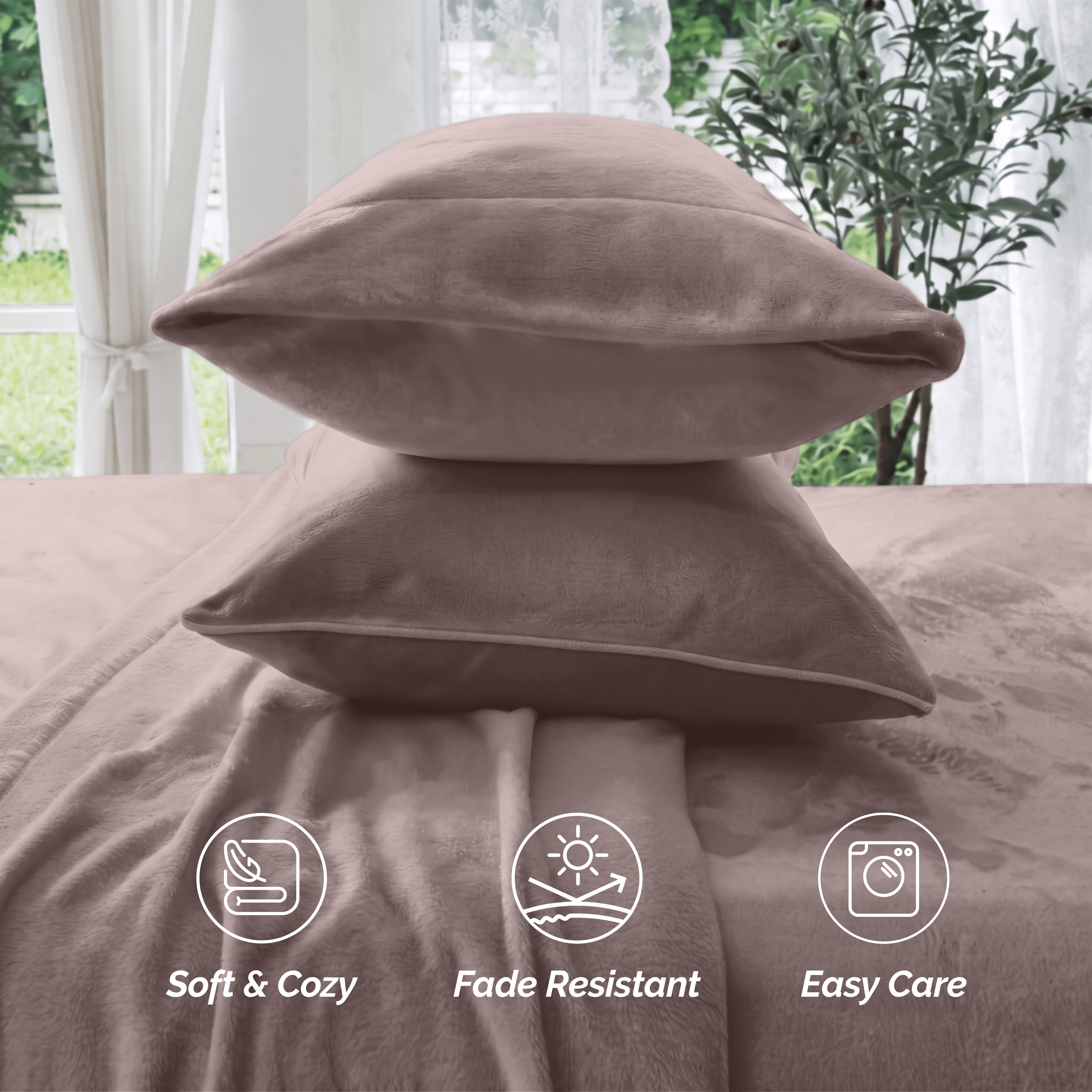 4-Piece Velvet Plush Flannel Sheet Set