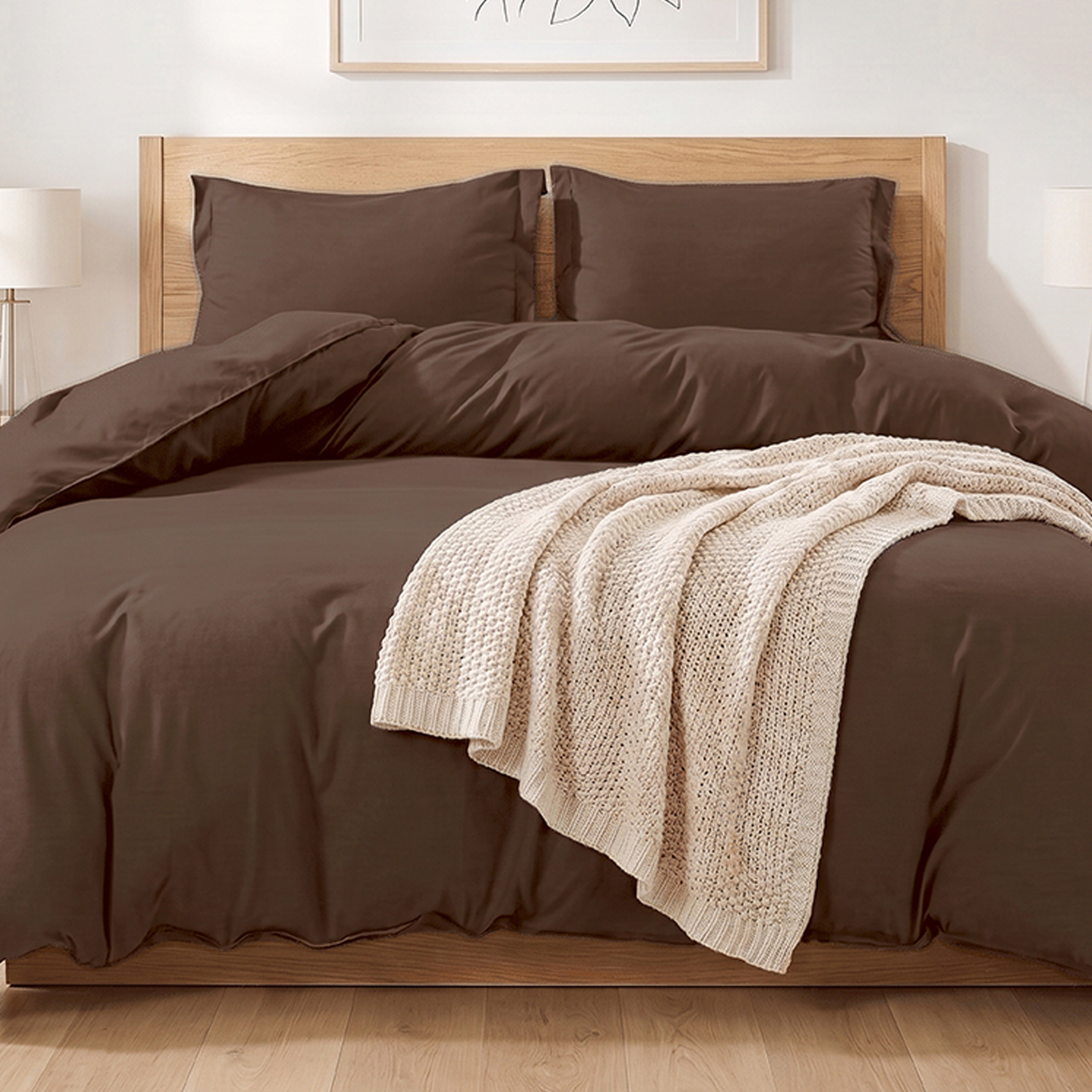 Essential 3-Piece Solid Duvet Cover Set