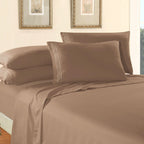 Essential 6-Piece 3-Line Embroidery Sheet Set, Soft as a Hotel Premium Quality,  Moody Shades