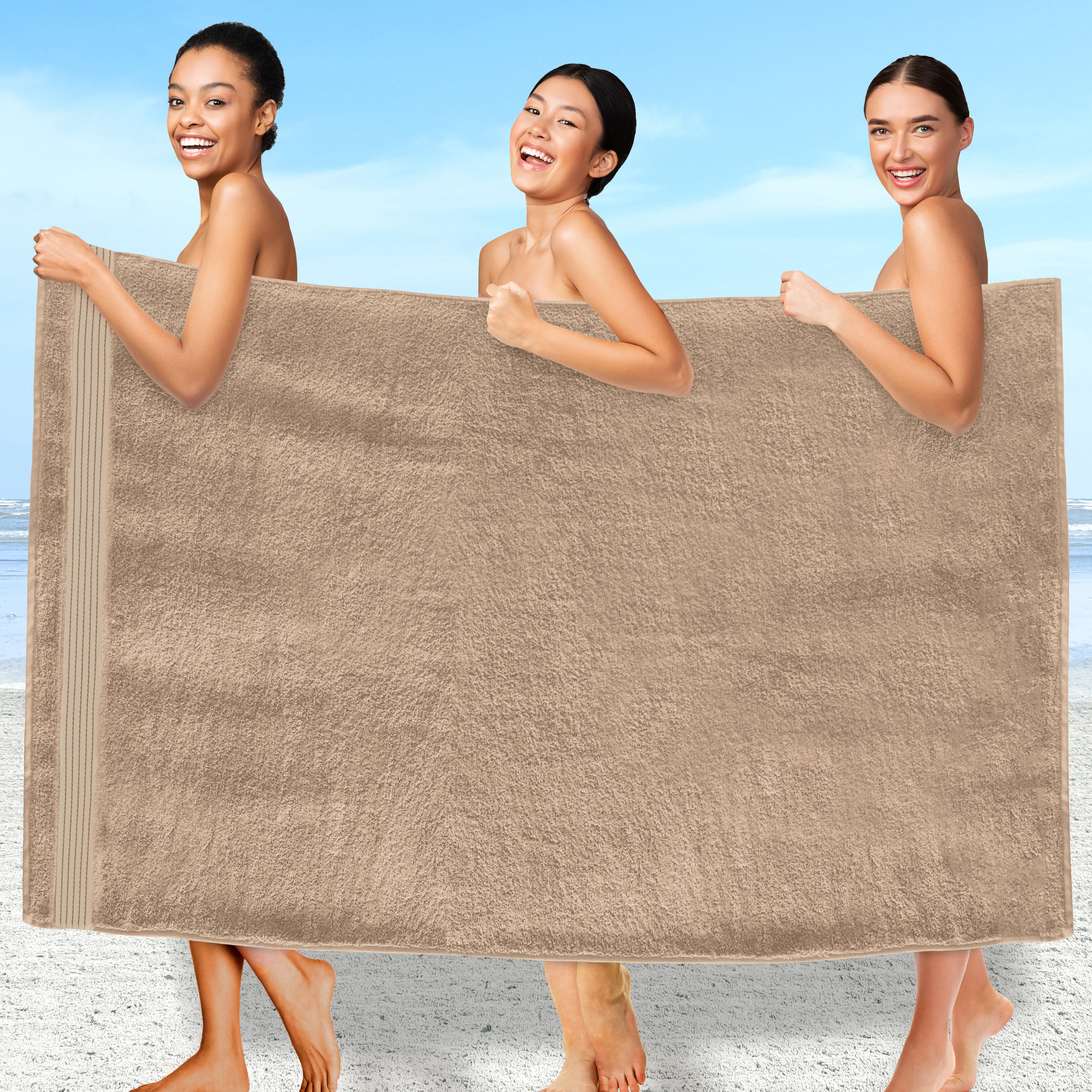 1-Piece Premium Turkish Cotton Oversized Bath Sheet Towel 40 x 80 Inch